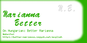 marianna better business card